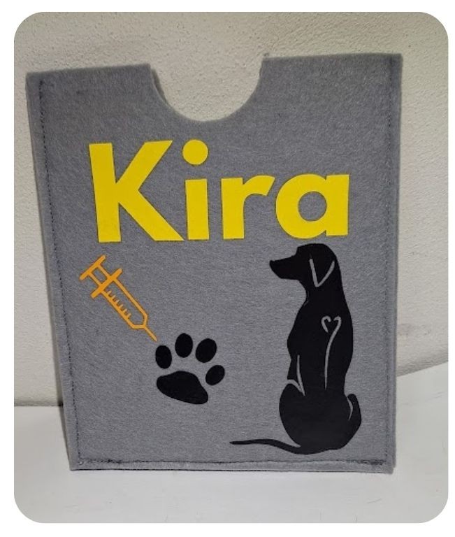 obal na očkovací průkaz psa se jménem